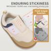 imageToddler Wide Toe Box Shoes Barefoot Sneakers Girls Boys Zero Drop First Walking Running Tennis Grounding ShoesBeige Brown