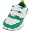 imageSTQ Toddler Wide Toe Box Barefoot Shoes Boys Girls Kids Sneakers Non Slip Lightweight Zero Drop Comfortable Tennis Walking Running School Athletic Casual Indoor OutdoorWhite Green