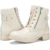 imageSTQ Womens Combat Boots Lace up Ankle BootiesCreamy Beige White