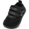 imageToddler Lightweight Slip on Sneakers Boys Barefoot Shoes Kids Walking Shoes Boy Sneakers Toddler First Walking Shoe Comfort Tennis ActivitiesAll Black