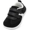 imageToddler Wide Toe Box Barefoot Shoes Boys Girls Sneakers Zero Drop Kid Tennis Running Shoes Lightweight NonSlip Comfortable Infant First Walking Shoe Outdoor Activities SchoolBlack White