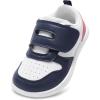 imageToddler Wide Toe Box Barefoot Shoes Boys Girls Sneakers Zero Drop Kid Tennis Running Shoes Lightweight NonSlip Comfortable Leather First Walking Shoe Outdoor Activities SchoolNavy Red
