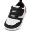 imageToddler Wide Toe Box Barefoot Shoes Boys Girls Sneakers Zero Drop Kid Tennis Running Shoes Lightweight NonSlip Comfortable Leather First Walking Shoe Outdoor Activities SchoolBlackRed