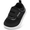 imageToddler Wide Toe Box Barefoot Shoes Boys Girls Zero DropBaby First Walking Shoes Glitter Little Kids Sneakers NonSlip Preschool Running Tennis Canvas Casual Preschool Outdoor ActivitiesBlack Glitter