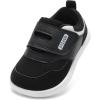 imageToddler Wide Toe Box Shoes Barefoot Sneakers Girls Boys Zero Drop First Walking Running Tennis Grounding ShoesBlack White