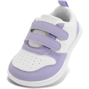 imageSTQ Toddler Wide Toe Box Barefoot Shoes Boys Girls Kids Sneakers Non Slip Lightweight Zero Drop Comfortable Tennis Walking Running School Athletic Casual Indoor OutdoorMint Purple