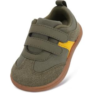 imageToddler Wide Toe Box Barefoot Shoes Boys Girls Sneakers Zero Drop Kid Tennis Running Shoes Lightweight NonSlip Comfortable Infant First Walking Shoe Outdoor Activities SchoolKhaki