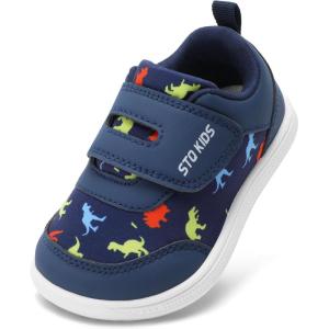 imageToddler Wide Toe Box Barefoot Shoes Boys Girls Zero DropBaby First Walking Shoes Glitter Little Kids Sneakers NonSlip Preschool Running Tennis Canvas Casual Preschool Outdoor ActivitiesNavy