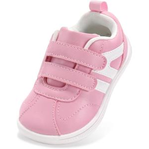 imageToddler Wide Toe Box Barefoot Shoes Girls Boys Sneakers Zero Drop Fashion Kid Tennis Running Shoes Lightweight NonSlip Comfortable First Walking Shoe Outdoor Activities SchoolWater Pink
