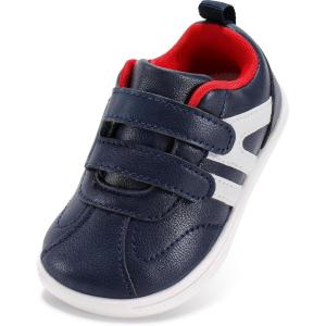 imageToddler Wide Toe Box Barefoot Shoes Girls Boys Sneakers Zero Drop Fashion Kid Tennis Running Shoes Lightweight NonSlip Comfortable First Walking Shoe Outdoor Activities SchoolNavy