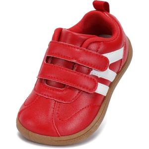 imageToddler Wide Toe Box Barefoot Shoes Girls Boys Sneakers Zero Drop Fashion Kid Tennis Running Shoes Lightweight NonSlip Comfortable First Walking Shoe Outdoor Activities SchoolRed