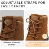 imageSTQ Duck Boots for Women Waterproof Winter Boots Quilted Snow BootsBlack Brown