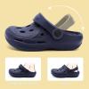 imageSTQ Kids Garden Clogs with Backstrap  Slip on Boys Girls Water Sandals  Fuzzy Lined Slippers  Toddler Little Kid Big KidNavy 01 Fur