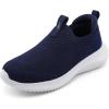 imageSTQ Kids Slip on Sneakers for Big Boys Breathable School Lightweight Gym Non Slip Boys Shoes Navy Size 6 Big Kid