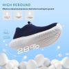 imageSTQ Kids Slip on Sneakers for Big Boys Breathable School Lightweight Gym Non Slip Boys Shoes Navy Size 6 Big Kid