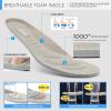 imageSTQ Slip on Sneakers Women Walking Shoes Orthopedic Tennis Arch Support Orthopedic Maternity Elderly Plantar Fasciitis Standing Comfort Workout TravellingTaupe