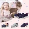 imageSTQ Toddler Shoes for Boys ampamp Girls Breathable Tennis Walking SneakersDark BluePoint