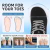 imageSTQ Wide Toe Box Walking Shoes Women Orthopedic Swollen Feet Diabetic Tennis Running Sneakers for Plantar Fasciitis Arch Support BunionsBlack White