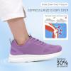 imageSTQ Wide Toe Box Walking Shoes Women Orthopedic Swollen Feet Diabetic Tennis Running Sneakers for Plantar Fasciitis Arch Support BunionsGrey Purple