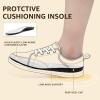 imageSTQ Womens Canvas Sneakers Fashion Low Top Classic Breathable Soft Orthotic Casual Shoes for Walking Dark Grey 6