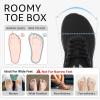 imageSTQ Womens Wide Toe Box Shoes Comfortable Orthopedic Sneakers for Plantar Fasciitis BunionsAll Black