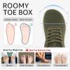 imageSTQ Womens Wide Toe Box Shoes Comfortable Orthopedic Sneakers for Plantar Fasciitis BunionsArmy Green