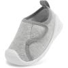 imageBaby Shoes Wide Toe Box Toddler Boy Girl First Walking Shoe Infant Barefoot Sneakers NonSlip Babies Walker Newborn Soft Sole Breathable Mesh Lightweight 6 9 12 18 24 MonthsLight Grey