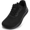 imageSTQ Womens Wide Toe Box Shoes Comfortable Orthopedic Sneakers for Plantar Fasciitis BunionsAll Black