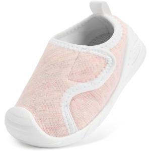 imageBaby Shoes Wide Toe Box Toddler Boy Girl First Walking Shoe Infant Barefoot Sneakers NonSlip Babies Walker Newborn Soft Sole Breathable Mesh Lightweight 6 9 12 18 24 MonthsLight Pink