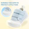 imageBaby Shoes First Walking Boys ampamp Girls Toddler Wide Toe Box Barefoot NonSlip Sole Indoor Soft Mesh Breathable Lightweight Newborn Chubby Infant Babies 624 MonthsLight Blue