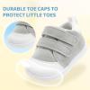 imageBaby Shoes First Walking Boys ampamp Girls Toddler Wide Toe Box Barefoot NonSlip Sole Indoor Soft Mesh Breathable Lightweight Newborn Chubby Infant Babies 624 MonthsLight Grey