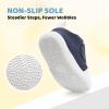 imageSTQ Baby Shoes First Walking Boys ampamp Girls Toddler Wide Toe Box Barefoot NonSlip Sole Indoor Soft Mesh Breathable Lightweight Newborn Chubby Infant Babies 624 MonthsNavy
