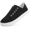 imageSTQ Slip On Classic Casual Shoes Women Comfort Fashion Canvas SneakersBlack