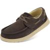 imageSTQ Womens Lace up Boat Shoes Orthopedic Comfotable Casual Loafers with Arth SupportCoffee