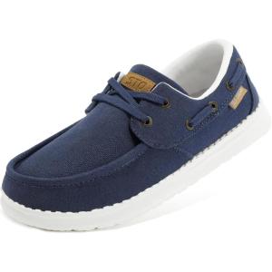 imageSTQ Women Boat Shoes Orthopedic Insole Slip On Business Casual Sneakers for Plantar Fasciitis Lightweight Canvas LoaferNavy