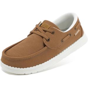 imageSTQ Women Boat Shoes Orthopedic Insole Slip On Business Casual Sneakers for Plantar Fasciitis Lightweight Canvas LoaferTan