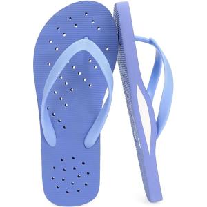 imageSTQ Shower Shoes for Women Pool Beach Flip Flops with Arch Support Quickly DryBlue Purple