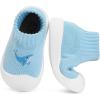imageSTQ Baby Socks Shoes Toddler Wide Toe Box NonSlip Slippers Infant Walking Shoe Soft Baby Boys Girls Lightweight SneakersLight Blue Whale