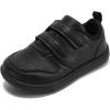 imageSTQ Toddler Wide Toe Box Shoes Boys Girls Barefoot Tennis Sneakers First Walking Lightweight Casual Zero Drop Comfortable Athletic Running School Footwear Baby All Black Little Kid Size 12