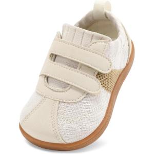 imageToddler Wide Toe Box Barefoot Shoes Boys Girls Kids Fashion Sneakers Breathable Tennis Shoe Preschool Non Slip Flexible Sole Soft Mesh Lightweight Comfortable First Walking Sneaker Running Gym OutdoorBeige Brown