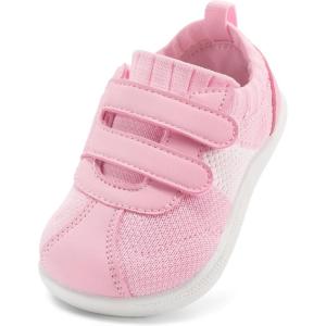 imageToddler Wide Toe Box Barefoot Shoes Boys Girls Kids Fashion Sneakers Breathable Tennis Shoe Preschool Non Slip Flexible Sole Soft Mesh Lightweight Comfortable First Walking Sneaker Running Gym OutdoorWater Pink