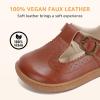 imageSTQ Toddler Mary Jane Dress Shoes Girls Ballet Flats for Party School Uniform Shoe Brown Toddler 7