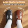 imageSTQ Toddler Mary Jane Dress Shoes Girls Ballet Flats for Party School Uniform Shoe Brown Toddler 8