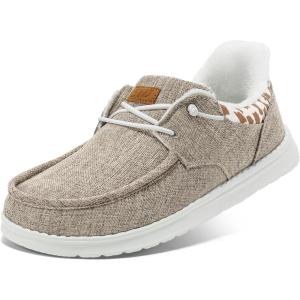 image:imageSTQ Slip on Womens LoafersOrthopedic Warm Winter Boat Shoes with Plantar Fasciitis ReliefTaupe