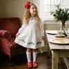 image:imageSTQ Wide Toe Box Toddler Mary Jane Dress Shoes Zero Drop Girls Ballet Flats for Party School Uniform Shoe with Hook and Loops Black Infant 4Red