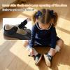 image:imageSTQ Toddler Girls Dress Shoes Wide Toe Box Mary Jane Flats Zero Drop T Strap Ballet Wedding Flower Uniform School Shoe with NonSlipBlack