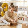 image:imageSTQ Toddler Girls Dress Shoes Wide Toe Box Mary Jane Flats Zero Drop T Strap Ballet Wedding Flower Uniform School Shoe with NonSlipGold