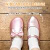 image:imageSTQ Toddler Girls Dress Shoes Wide Toe Box Mary Jane Flats Zero Drop T Strap Ballet Wedding Flower Uniform School Shoe with NonSlipPink