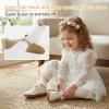 image:imageSTQ Toddler Girls Dress Shoes Wide Toe Box Mary Jane Flats Zero Drop T Strap Ballet Wedding Flower Uniform School Shoe with NonSlipWhite
