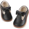 image:imageSTQ Toddler Girls Dress Shoes Wide Toe Box Mary Jane Flats Zero Drop T Strap Ballet Wedding Flower Uniform School Shoe with NonSlipBlack